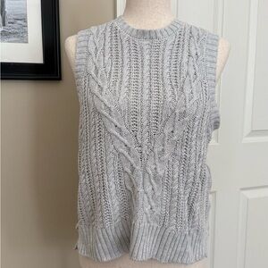 Rachel Zoe Gray Cable Knit Sweater